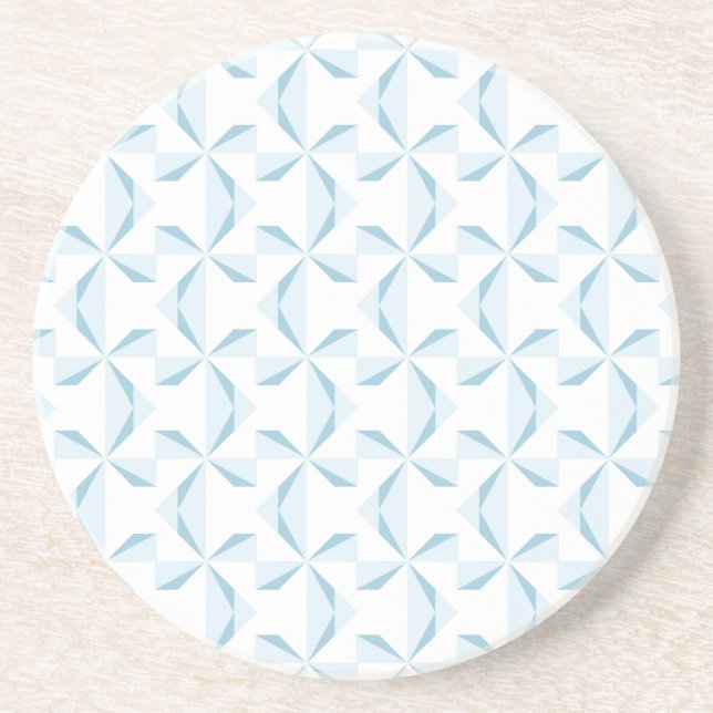 Sky Blue Pinwheels Coaster (Front)