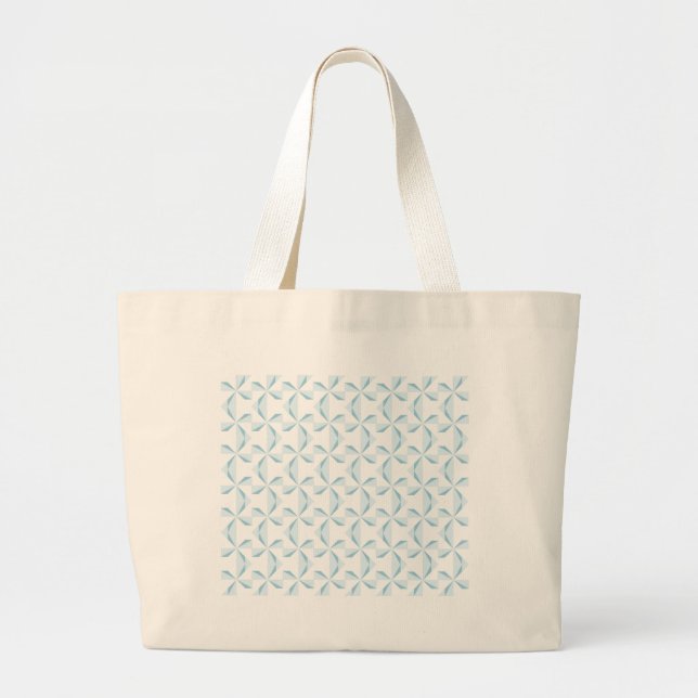 Sky Blue Pinwheels Large Tote Bag (Front)