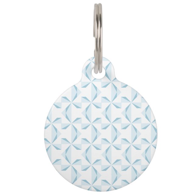 Sky Blue Pinwheels Pet Tag (Front)