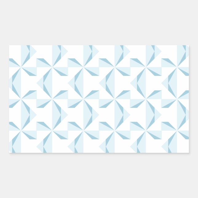 Sky Blue Pinwheels Rectangular Sticker (Front)