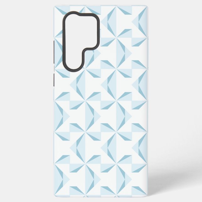Sky Blue Pinwheels Samsung Galaxy S22 Ultra Case (Back)