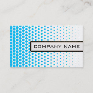 Sky Blue Polka Dot Elegant Modern White Business Card
