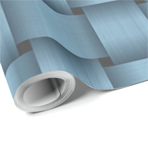 Sky Blue Ribbon Wrapping Paper