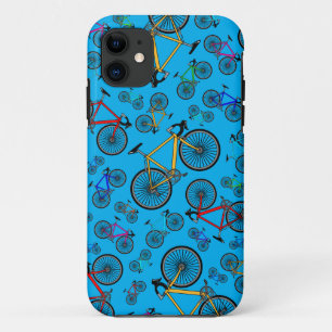Sky blue road bikes iPhone 11 case