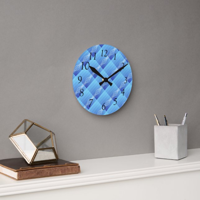 Sky Blue Round Clock (Office)
