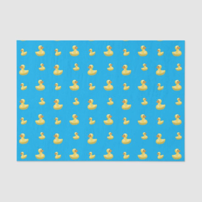 Sky blue rubber duck pattern tissue paper (Front)
