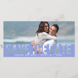 Sky Blue See Through Save the Date Card