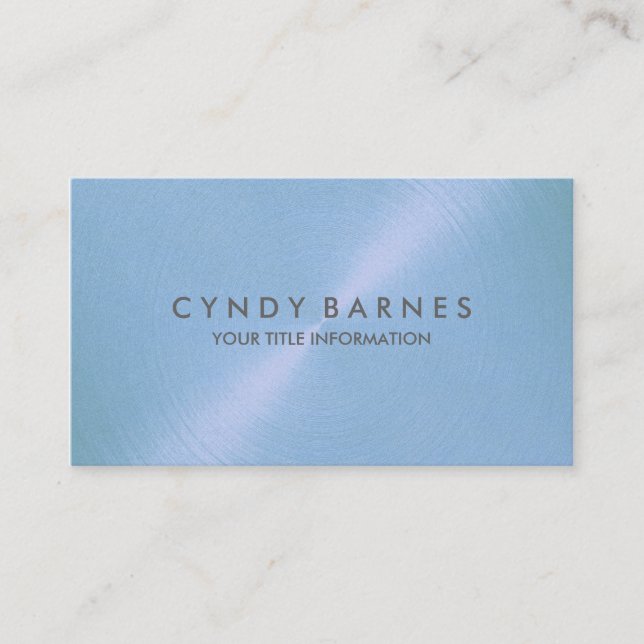 Sky Blue Sheen Business Card (Front)