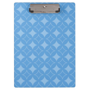 Sky blue shippo pattern clipboard