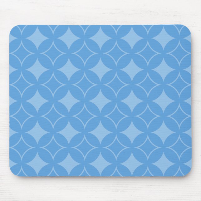 Sky blue shippo pattern mouse mat (Front)