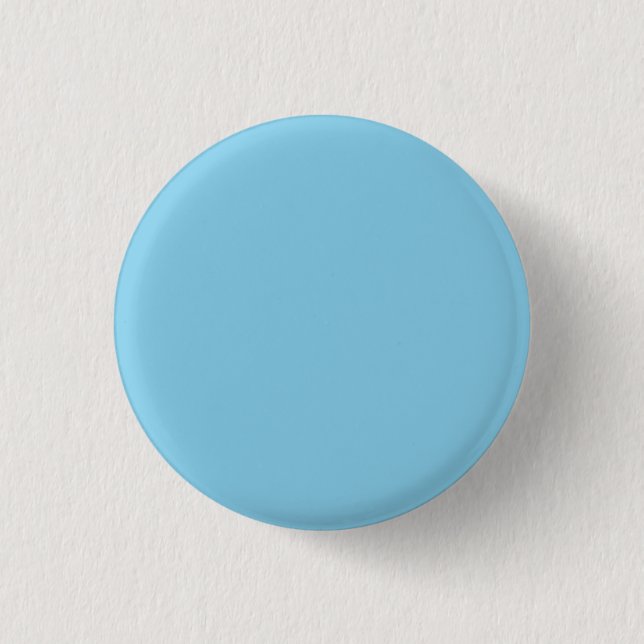 Sky Blue Solid Colour 3 Cm Round Badge (Front)