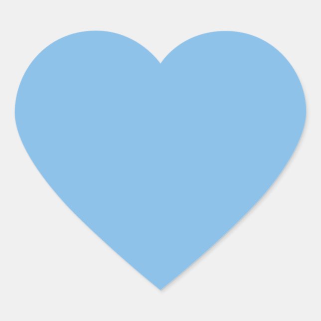 Sky Blue (solid colour) Aero  Heart Sticker (Front)
