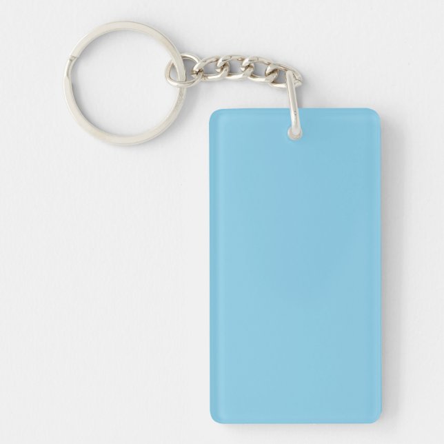 Sky Blue Solid Colour Key Ring (Front)