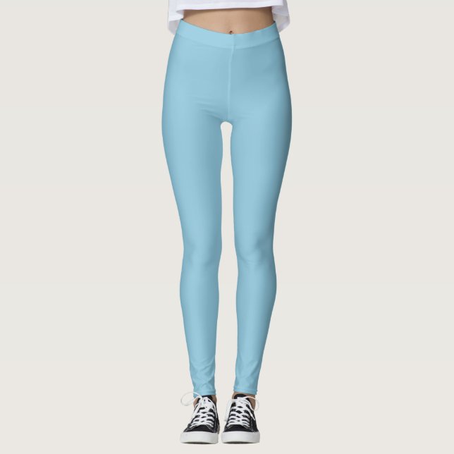 Sky Blue Solid Colour Leggings (Front)