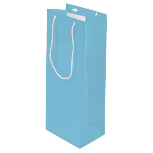 Sky Blue Solid Colour Wine Gift Bag