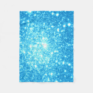 Sky Blue Stars Fleece Blanket