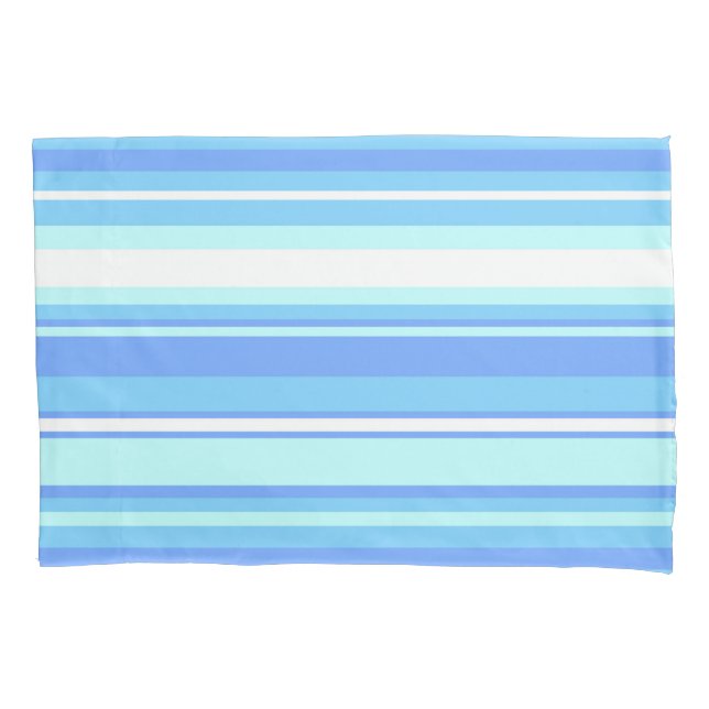 Sky blue stripes pillowcase (Front)