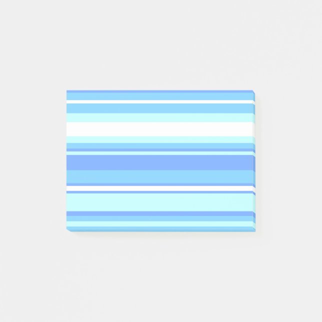 Sky blue stripes post-it notes (Front)