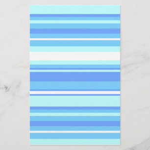 Sky blue stripes stationery