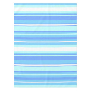 Sky blue stripes tablecloth