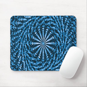 Sky Blue swirling basket beads..... Mouse Mat
