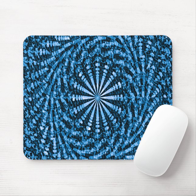 Sky Blue swirling basket beads..... Mouse Mat (With Mouse)