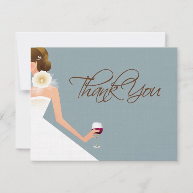 Sky blue thank you bridal shower coordinate (Front)