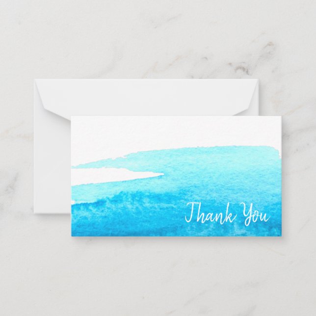 Sky blue watercolor swish card (Front)