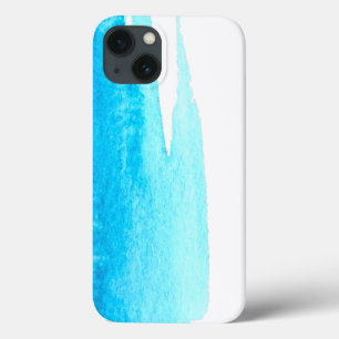 Sky blue watercolor swish iPhone 13 case
