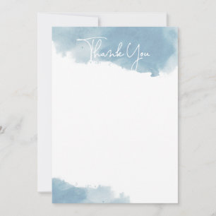 Sky Blue Watercolor Thank You Cards