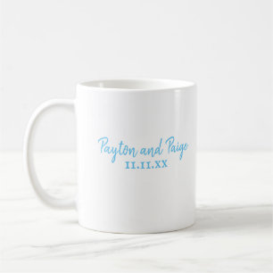 Sky Blue Wedding Personalised Coffee Mug