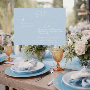 Sky Blue Wedding RSVP Card