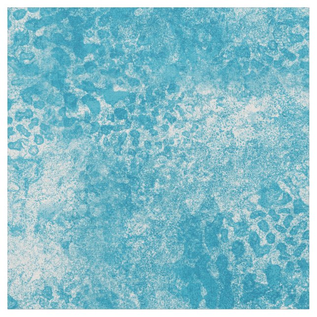 Sky Blue & White Coral Texture Fabric (Close Up)