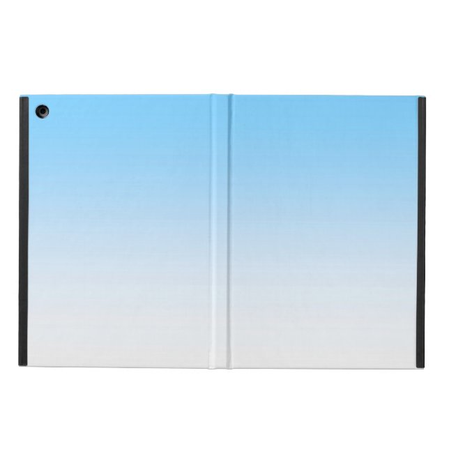 Sky Blue White Ombre Cover For iPad Air (Outside)