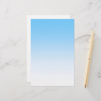 Sky Blue White Ombre Stationery