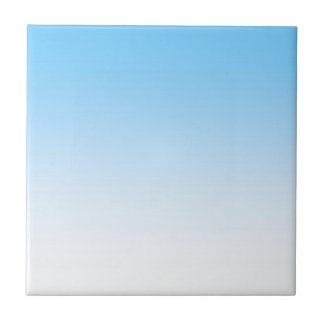 Sky Blue White Ombre Tile