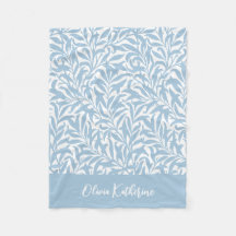 Sky Blue Willow Bough Monogrammed