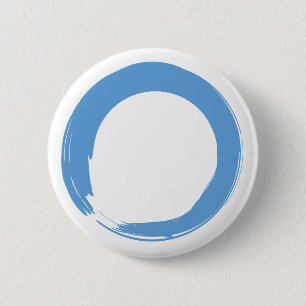 Sky Blue Zen Symbol 6 Cm Round Badge