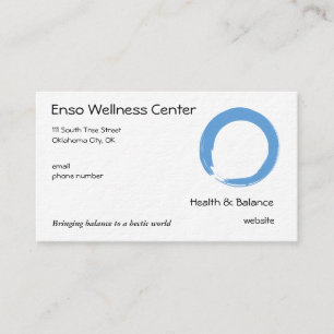 Sky Blue Zen Symbol Business Card