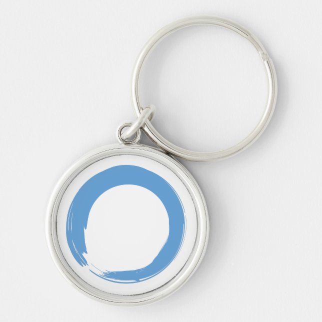 Sky Blue Zen Symbol Key Ring (Front)