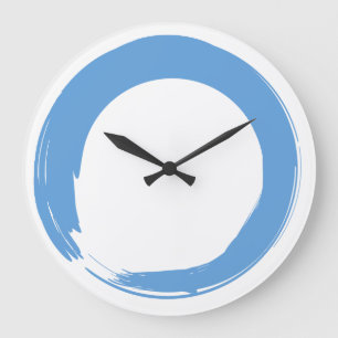 Sky Blue Zen Symbol Large Clock