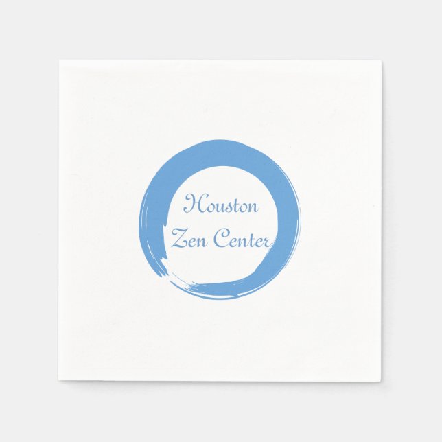 Sky Blue Zen Symbol Napkin (Front)