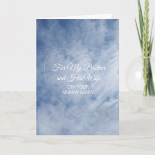 Sky Brother Wife Personalised Wedding Anniversary Card