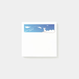 Sky Bunny Sticky Notes with Customisable Text