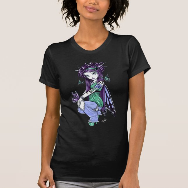 "Sky" Butterfly Rose Fairy Art Top (Front)