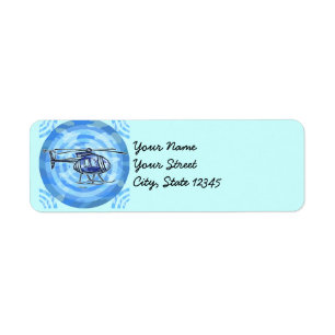 Sky Chopper Helicopter address Label