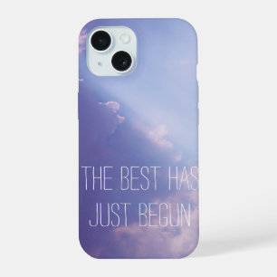 Sky Clouds Pastel Inspirational Quote Nature Photo iPhone 15 Case