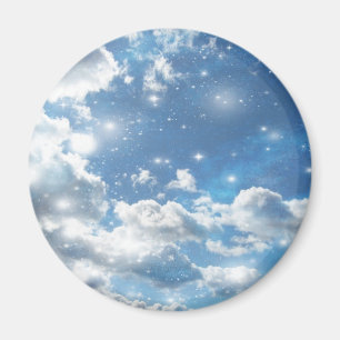 Sky Clouds Sparkles Magnet