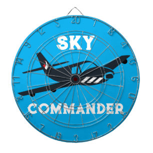 Sky Commander Typography, Aeroplane Flying,Aviatio Dartboard