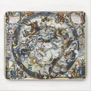 Sky Constellations Vintage Map Mouse Mat